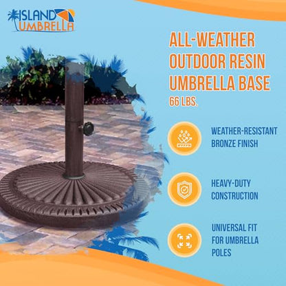 66-lb Weather Resistant Umbrella Base in Bronze Resin Finish