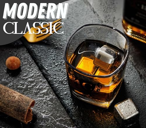 Whisky Gifts for Men, Personalized Initial Whiskey Glass with Whiskey Stones for Dad, Boyfriend, Best Friends, Coworkers, Husband, Brother, Uncle and Boss on Father's Day, Boss Day and Birthday - C - color: C