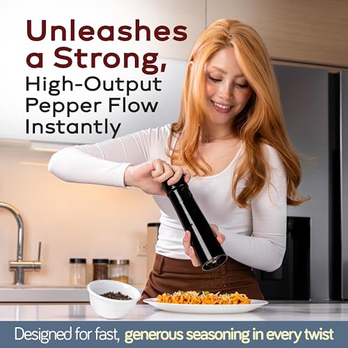 MAGNUM PLUS Pepper Mill Unicorn by TRE SPADE Premium Manual Pepper Grinder with Steel Burrs Side-Loading Refill Adjustable Coarseness High-Capacity Output ABS Plastic 9 Inch Large Size Made in Italy
