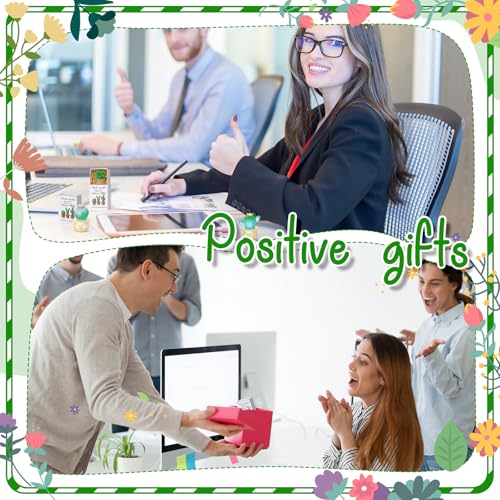 Jenaai 24 Sets Emotional Appreciation Gifts Bulk Mini Resin Cactus Cacti Work Would SUCC Without You Boxes Glow in the Dark Succulent Figurines for Coworkers Gift Employee Team Favors