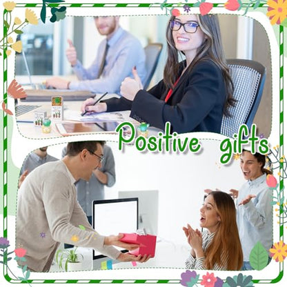 Jenaai 24 Sets Emotional Appreciation Gifts Bulk Mini Resin Cactus Cacti Work Would SUCC Without You Boxes Glow in the Dark Succulent Figurines for Coworkers Gift Employee Team Favors