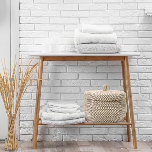 Storage Basket with Lid, 8"x6" Round Woven Blanket Storage for Living Room, Decorative Cotton Rope Hamper with Zipper Top, Wicker Basket with Lid, Floor Covered Kids Dog Toy Bin