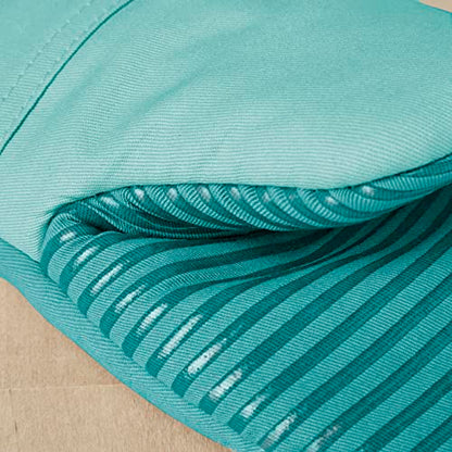 KitchenAid Beacon Two-Tone Non-Slip Mini Oven Mitt Set, Aqua Sky, 5.5"x8", 2 Piece - color: Aqua Sky