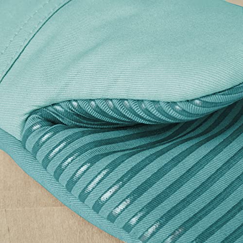 KitchenAid Beacon Two-Tone Non-Slip Mini Oven Mitt Set, Aqua Sky, 5.5"x8", 2 Piece - color: Aqua Sky
