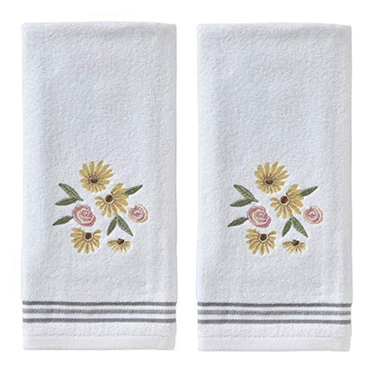 SKL Home by Saturday Knight Ltd. Tossed Flowers Hand Towel (2-Pack), White - color: Tossed Flowers