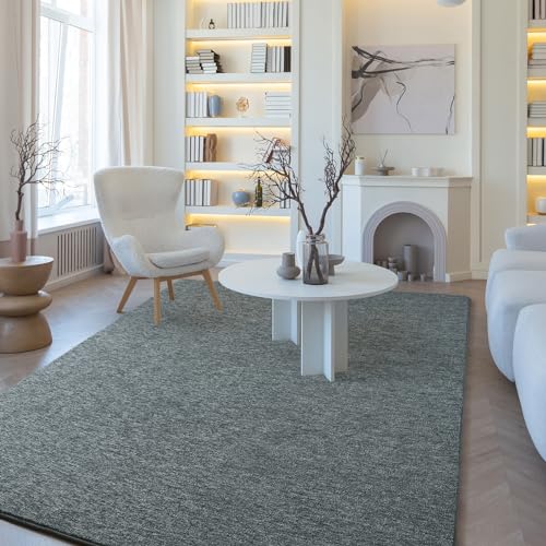 Modern Soft 6x9 Area Rug for Living Room, Washable Rugs for Bedroom | Indoor Non Slip Memory Foam Rug, Low Pile Accent Floor Carpet for Kids Dorm Playroom Nursery Classroom Decor, Grey Green - color: Grey and Green, size: 6' x 9' (Rectangular)