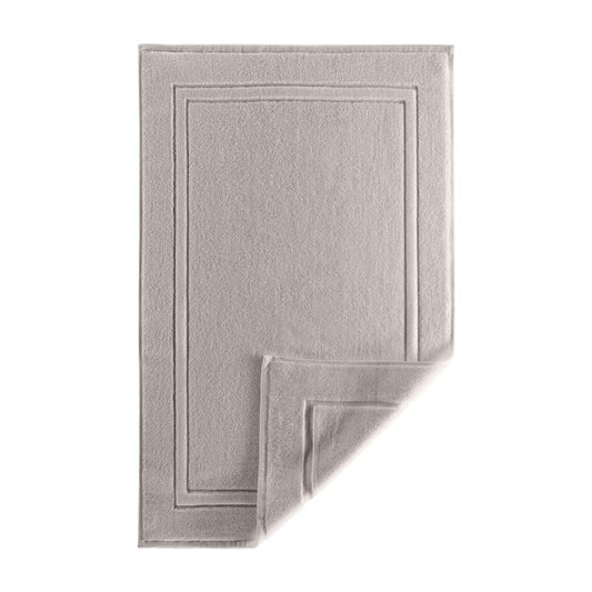TRP Machine Washable Super Soft and Absorbent Bath Rugs for Bathroom, Size: 26'' W X 26'' L, Rectangle Shape | 100% Natural Ringspun Cotton Reinforced Borders Pretty Latte Gray Color