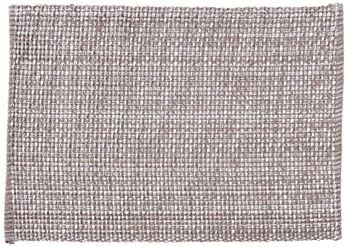 Sweet Home Collection 100% Cotton Placemats for Dining Room Rectangle Two Tone Woven Fabric 13" x 19" Soft Durable Table Mat Set, Set of 6, Gray - color: Gray, size: Rectangle 13" x 19"