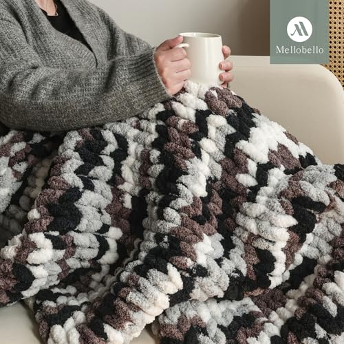 Jumbo Chunky Yarn for Hand Knitting - Super Thick Chenille Chunky Yarn for Crocheting - Extra Soft Bulky Fluffy Blanket Big Yarns 8 Jumbo Pack (27yds,8 oz Each Skein) - color: Urban Ash