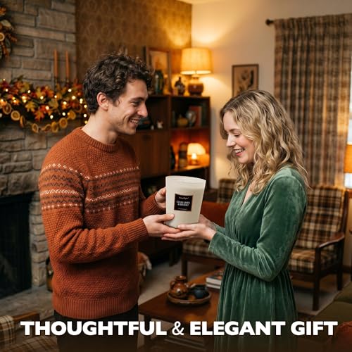 HomeLights Scented Candles - Large Jar Aromatherapy, Natural Soy Wax, 130 Hour Long Burning, Clean Linen & Sea Salt - color: Clean Linen & Sea Salt