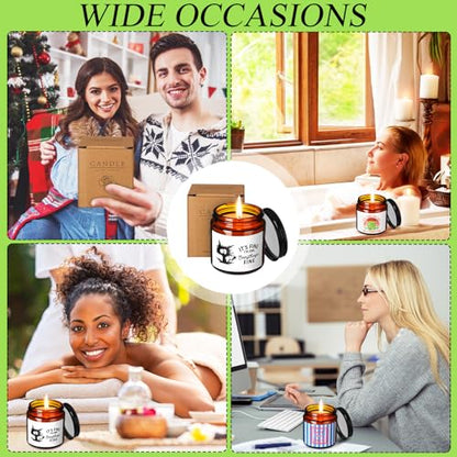 4 Pcs Funny Scented Candles for Women Men Dumpster Fire Desk Accessories Funny 3.5 oz 4 Fragrances Candles Gifts for Coworkers Friends Birthday Christmas Party Favors Employee Appreciation Gifts