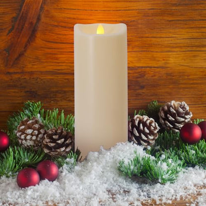 Large 10" x 4" Outdoor Waterproof Flameless Candles with Remote and Timers, 1000 Hours Battery Operated LED Flickering Pillar Candles for Lanterns, Ivory Plastic, Set of 2 - color: 2 Pack-D4"x H10"