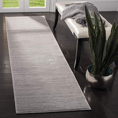 SAFAVIEH Vision Collection Runner Rug - 2'2" x 6', Silver, Modern Ombre Design, Non-Shedding & Easy to Clean, Ideal for Entryway, Foyer, Bedroom (VSN606G) - color: Silver, size: 2'2" x 6' (Runner)