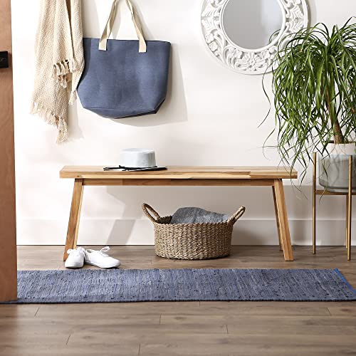 DII Chindi Home Collection Handwoven Multicolor Area Rag Rug, Runner, 2' 3" x6', French Blue - color: French Blue, size: 2'3" x 6' (Rectangular)