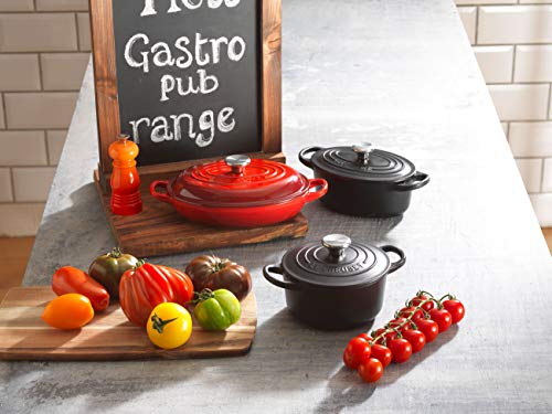 Le Creuset Petite Salt and Pepper Mill Set, 5" x 2" each, Flame - color: Flame, size: Small