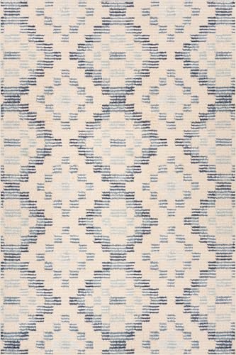 Dash & Albert Orzalla Blue Diamond Washable Rug, 6'x9' | Diamond Cove Machine Washable Rug, 6' X 9', Diamond Pattern - color: Diamond Cove Blue, size: 6' x 9' (Rectangular)