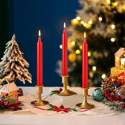 Red Taper Candles, Unscented Spell & Chime Candles, 4 Inch, 100% Cotton Wick, 2-Hour Burn Time, 40 Pack - color: 40 Red