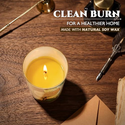 HomeLights Soy Wax Candles for Home Scented, 1-Wick Candles in Fall Wreath Scented, Rustic Modern Aromatherapy Candles Gift for Parties, Relaxing, 6.7oz - color: Fall Wreath