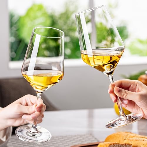 Wine Glasses Set of 4, 14oz Lead-free Red / White Wine Glass With Stem | Thin Rim, Long Stem, Universal Wine Glass for Bordeaux, Pinot, Merlot, Cabernet, Chardonnay, Gifts for Wine Lovers
