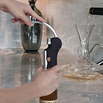IIQ Wine Bottle Opener Corkscrew Set- Lever Corkscrew Wine Openers with Luxury Case, Foil Cutter, Wine Stopper,Pourer and Extra Spiral