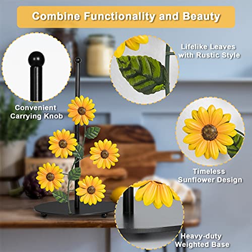 Sunflower Paper Towel Holder Sunflower Kitchen Decor and Accessories Yellow | Sunflower Kitchen Decor and Accessories Yellow Paper Towel Holder Sunflower Decor Set Flower Cute Unique Farmhouse Country