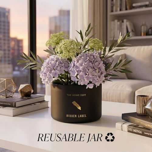 Hidden Label Black Oud Pepper Soy Candle, 10oz 2-Wick, 45H Bold Spice | Strong Masculine Aromatherapy | Non-Toxic Phthalate-Free | Even Melt No Tunneling | Luxe Reusable Glass Gift - color: Black oud