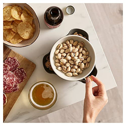 Joseph Joseph Double Dish Pistachio and Snack Serving bowl with Food Waste Compartment, BPA-Free - Grey - color: Gray