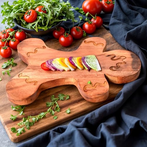 Sophia Art 100% Acacia Wooden Chopping Board, Butcher Block for Vegetables, Cafe and Restaurant, Serving Board,Charcuterie Board Cutting Board, Brown (Ginger Bread Board, 13.5"L x 10.75"W) - color: Ginger Bread Board, 15"L x 7"W