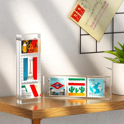 NIUBEE Photo Booth Acrylic 2x6 Picture Frame, Double Sided Mini Block Desktop Display - size: 2x6"(1 Pack)