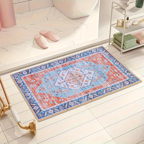 Boho Indoor Doormat,Small Area Rug Non Slip,20"x32" | Floor Doormat,Bath Rug,Throw Rugs,Rubber Backed,Machine Washable,Bathroom,Entryway,Kitchen,Hallway - color: Boho1