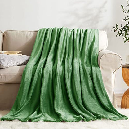 KMUSET Fleece Blanket Twin Size Emerald Lightweight Super Soft Cozy Luxury Bed Blanket Microfiber - color: Emerald, size: Twin(60"x80")