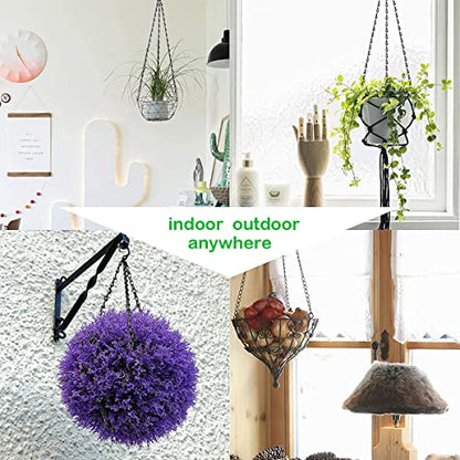 4pcs 18 inch Black Hanging Basket Chain with Hooks Flower Plant Pot Replacement Chain Hanger for Bird Feeders,Planters,Lanterns and Ornaments - size: 18 inch (4pcs)