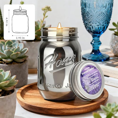 Scented Candle Smoke Gray Sands Scented, Classic 22oz Large Jar Single Wick Candle, Over 110 Hours of Burn Time, Perfect for Creating Relaxing Atmosphere (Sage and Sea Salt)