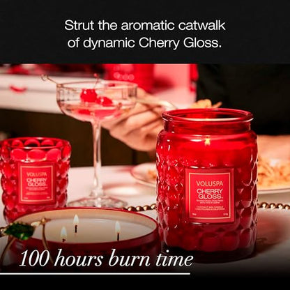 VOLUSPA Cherry Gloss 18 oz Scented Coconut Wax Candle for Home Fragrance - color: 20 - Cherry Gloss