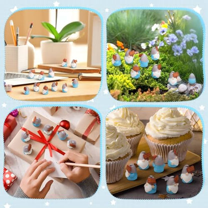 24 Pcs Mini Resin Gnomes Figurines Miniature Tiny Fairy Gnomes Figurines Inspirational Appreciation Gnome Statues with Motivational Word for Office Desk Table Employee Family Supplies(You Are Awesome) - color: Classic, style: You Are Awesome