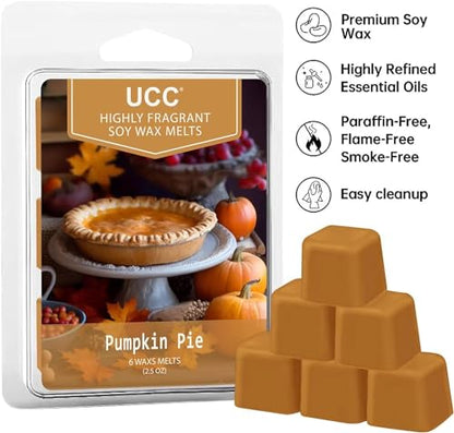 UCC Premium Wax Melts, Fall Variety Fragrance Melts, Scented Soy Wax Melts Cubes, Natural Plant Based Highly Scented Wax Melts Tarts, 4 Pack - color: SET M