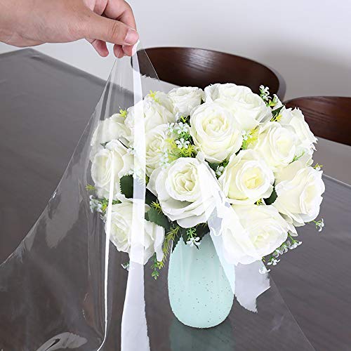 Walrus Clear Vinyl Tablecloth Protector Waterproof/Oil-Proof Rectangle Plastic Transparent Sheet Table Cover 54X102 Inch - size: 54" x 102" (Rectangular)