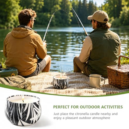 Citronella Candles Outdoor, 12 Pack Soy Wax Candle Set | 300-Hour Total Burn, Backyard Garden Patio Use, Camping Companion, Fresh Citronella Scent, Outdoor Ambience, Summer Evening - color: Citronella Candle - 12 Pack