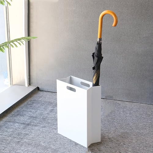 Indoor Entryway Umbrella Holder Can hold 10 umbrellas，tall Metal Large Capacity Umbrella Storage stand With removable drain tray,For Hotel,Offices,home,Commercial(White-B) - color: White-b