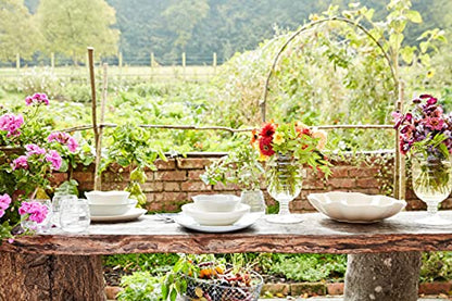 Portmeirion Sophie Conran Floret 4 Piece Place Setting | Dinner Plate, Salad Plate, Cereal Bowl, and Mug | Made from Porcelain | Microwave and Dishwasher Safe – Robins Egg