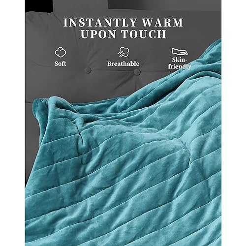 LaSyL Flannel Fleece Blankets Twin XL Size Green - 3 Layers 450GSM Plush Fuzzy Cozy Soft Throw Blanket for Bed, Sofa, Couch, Travel, Camping, 72x90 inches - color: Green, size: 73"x90"