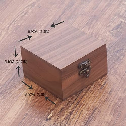 Walnut Wood Box for Crafts, Jewelry Box and watch box Wooden Keepsake Box Gift (Walnut) - color: Walnut