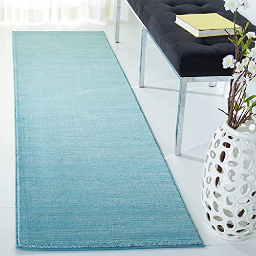 SAFAVIEH Vision Collection Runner Rug - 2'2" x 6', Aqua, Modern Ombre Design, Non-Shedding & Easy to Clean, Ideal for Entryway, Foyer, Bedroom (VSN606B) - color: Aqua, size: 2'2" x 6' (Runner)