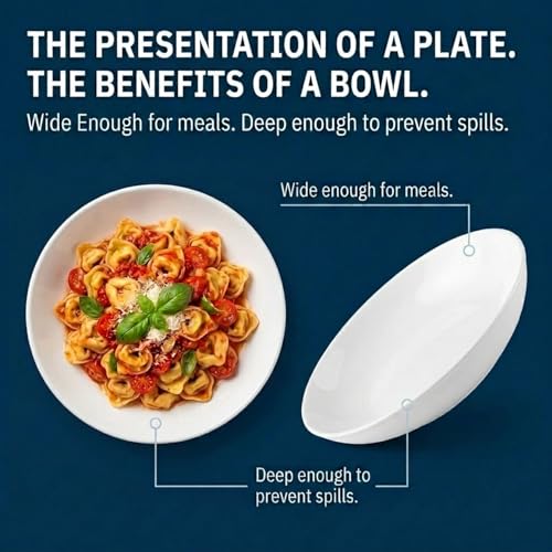 Corelle 4-Pc Versa Bowls for Pasta Salad and More, Service for 4, Durable and Eco-Friendly 30-Oz, Compact Stack Bowl Set, Microwave and Dishwasher Safe, White - size: 30oz Meal Bowls