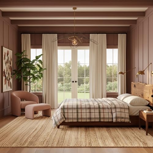 nuLOOM Rigo Natural Solid Flatweave Area Rug, 5' x 8' - color: Natural, size: 5' x 8' (Rectangular)