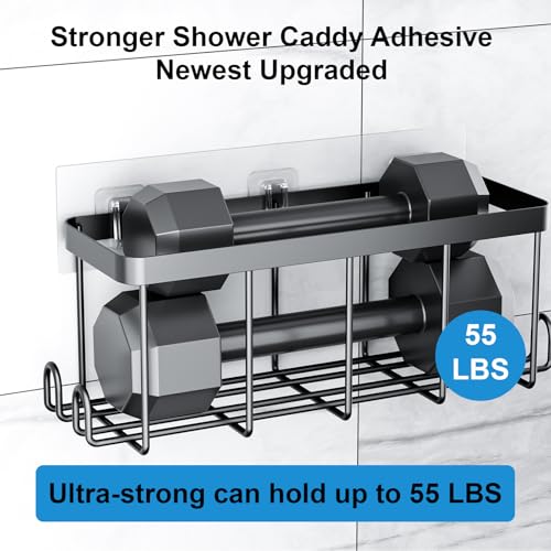 3 Pack Shower Caddy Adhesive Replacement, Waterproof Shower Shelf Adhesive Strips, Strong Adhesive Flat Hooks for Bathroom Storage Shelves and Kitchen Racks No Drilling, Clear - color: Transparent-3 Pack