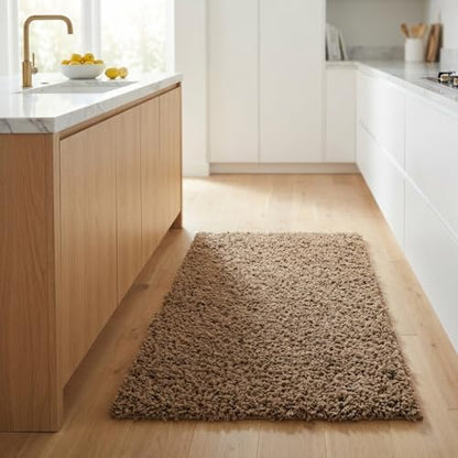Unique Loom Solid Shag Collection Area Rug (2' 2" x 3' 1" Rectangle, Sandy Brown) - color: Sandy Brown, size: 2' x 3'1" (Rectangular)