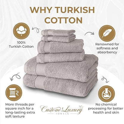 Beige Hand Towels for Bathroom with Monogram | Luxury Cotton Turkish Towels | Embroidered in USA | Set of 2 | Choose Set Color and Letter | A - Z | Modern Font - color: Beige