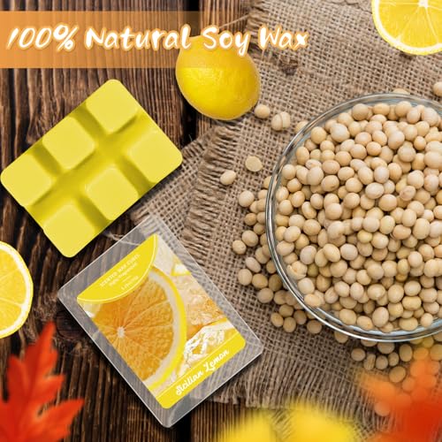 SCENTORINI Wax Melts, Sicilian Lemon Scent, Summer Scented Wax Cubes | Natural Soy Wax Melts for Candle Making, Wax Warmer, Home Fragrance Decoration, 4-Pack - size: Sicilian Lemon - 4 Pack