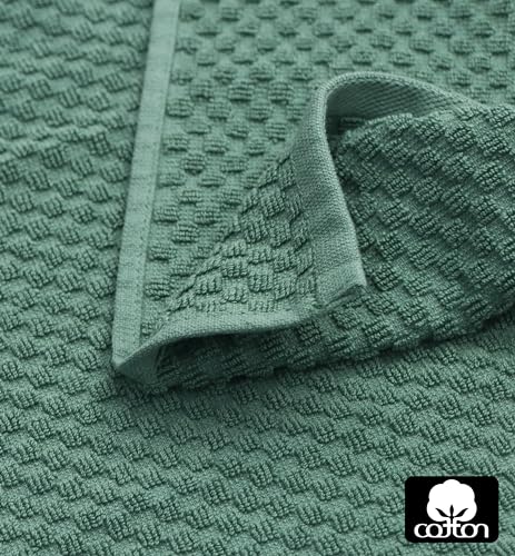 COTTON CRAFT Amazing Kitchen Towel - 12 Pack 100% Cotton Waffle Terry Towel | Seafoam 16x28 inch Euro Café Waffle Weave Dish Towels - Soft Absorbent Quick Dry Low Lint Reusable Pantry Bar Cleaning Cloth - color: Seafoam, size: 12 Pack